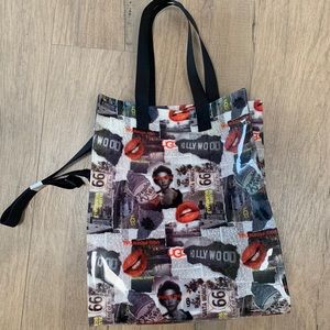 New Retro Vinyl Tote Bag with messenger strap